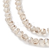 Electroplate Transparent Glass Beads Strands EGLA-K015-13F-3