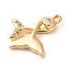 Brass Micro Pave Cubic Zirconia Pendants KK-G503-44G-2