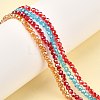 Electroplate Glass Bead Strands EGLA-R015-4mm-M-4