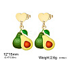 304 Stainless Steel Stud Dangle Earrings WG2FA29-02-1