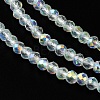 Electroplated Glass Beads Strands EGLA-P055-01B-AB01-5