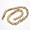 Electroplated Non-magnetic Synthetic Hematite Oval Beads Strands G-F230-10A-2