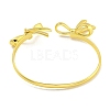 Rack Plating Bowknot Brass Cuff Bangles for Women BJEW-B106-25D-G-3