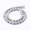 Natural Silver Line Jasper Beads Strands G-F531-8mm-O-2