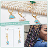 Alloy Ename Frog & Dinosaur Pendant Locking Stitch Markers HJEW-AB00029-4