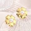 304 Stainless Steel Stud Earrings SA-CBA46AF-04G-2