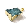 Raw Rough Natural Dyed Quartz Crystal Pendants G-G895-05LG-M-2