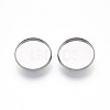 304 Stainless Steel Brooch Cabochon Settings X-STAS-E547-08D-P-2
