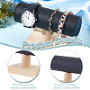 T-Shaped Bar PU Leather Bracelet Display Stands with Wooden Base AJEW-WH0471-127A-5