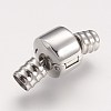 Tarnish Resistant 304 Stainless Steel European Clasps with Cord Ends X-STAS-F083-12P-1