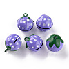 Baking Paint Brass Bell Pendants KKB-S002-012B-1