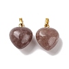 Natural Strawberry Quartz Pendants G-I311-A23-G-1