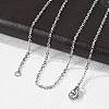 Tarnish Resistant Classic Plain 304 Stainless Steel Mens Womens Cable Chain Necklaces STAS-M174-025P-4