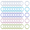 150Pcs 5 Colors PP Plastic Loose Leaf Book Binder Hinged Rings KY-GF0001-49-1