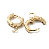 201 Stainless Steel Huggie Hoop Earrings Findings STAS-A167-01I-G-2