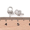 Brass with Cubic Zirconia Peg Bails KK-B087-13A-P-3