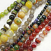 Natural Agate Beads Strands G-H1636-6MM-M-2