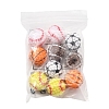 10Pcs 5 Colors Sport Theme Opaque Acrylic Resin Beads MACR-FS0002-05-6