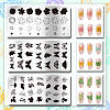 Stainless Steel DIY Nail Art Templates MRMJ-WH0092-033-3