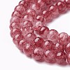 Spray Painted Glass Beads Strands X-GLAA-A038-C-62-3