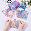  100Pcs 4 Colors Rectangle Lace Organza Drawstring Gift Bags OP-NB0001-15-3