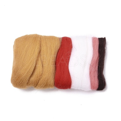 Christmas Theme Stocking with Bear Brooch Needle Felting Kit DIY-K055-07-1