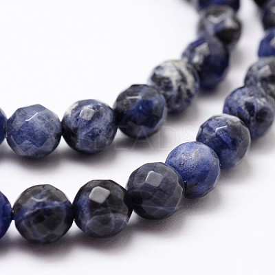 Natural Sodalite Beads Strands X-G-D840-19-8mm-1