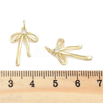 Rack Plating Brass Clear Cubic Zirconia Pendants X-KK-M293-16G-01-1