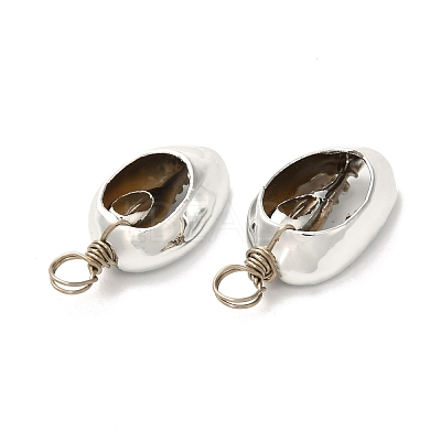 Electroplated Shell Beads Pendants PALLOY-JF01002-02-1