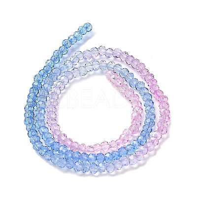 Transparent Painted Glass Beads Strands DGLA-A034-T1mm-A08-1