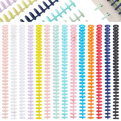 140Pcs 14 Colors Platic Binding Combs FIND-WA0001-15-1