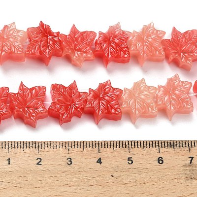 Synthetic Coral Dyed Carved Beads BSHE-H114-02F-1