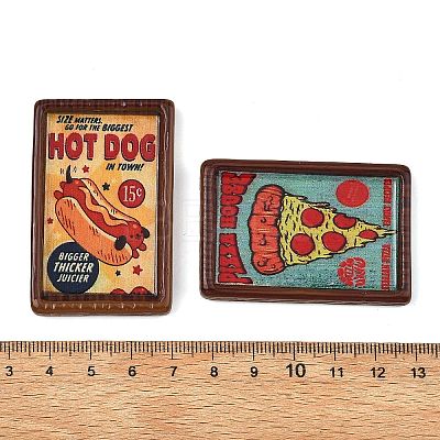 Fast Food Opaque Resin Cabochons RESI-C078-01-1