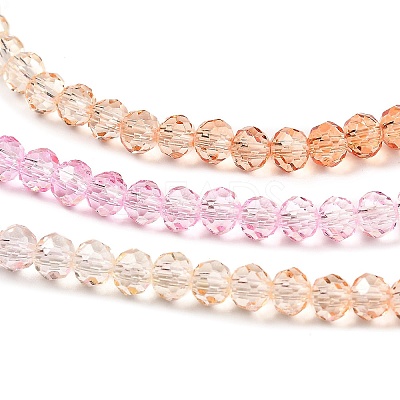 Transparent Painted Glass Beads Strands DGLA-A034-T4mm-A20-1