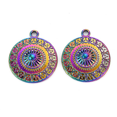 Rainbow Color Alloy Pendants PALLOY-S180-266-NR-1