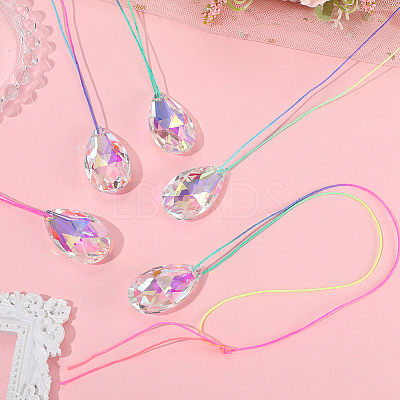 Glass Sun Catcher Pendant HJEW-WH20004-13-1