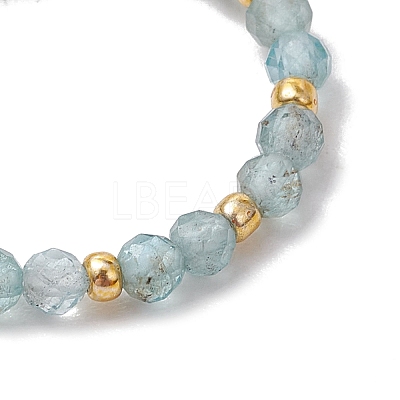 Natural Apatite Beaded Stretch Rings for Women RJEW-JR00868-03-1