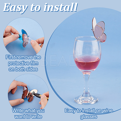 24Pcs Acrylic Wine Glass Charms AJEW-FG0003-46A-1