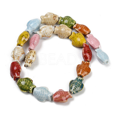 Handmade Porcelain Beads Strands X-PORC-P030-01A-13-1