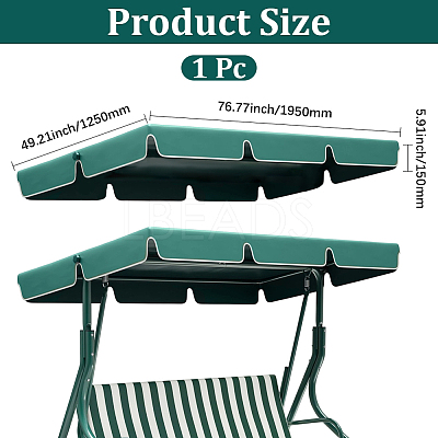 Oxford Cloth Outdoor Courtyard Swing Roof Cover  AJEW-WH20816-215-1
