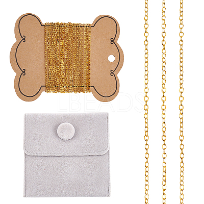 3M Brass Flat Oval Cable Chains DIY-HY0001-71-1