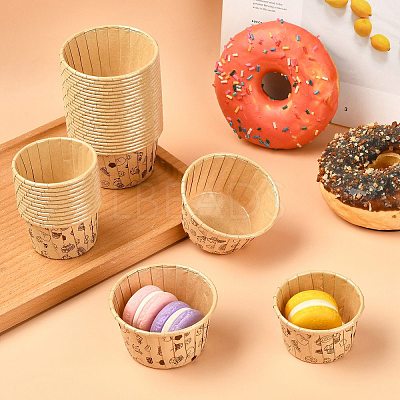 100Pcs 2 Styles Paper Baking Cups BAKE-CJ0001-01-1