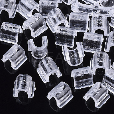 Transparent AS Plastic Base Buckle Hair Findings FIND-T064-004B-01A-1