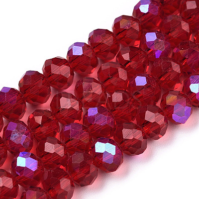 Electroplate Glass Beads Strands X1-EGLA-A034-T8mm-L20-1