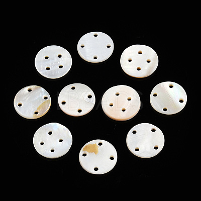 Natural Freshwater Shell Buttons SHEL-N032-216-1