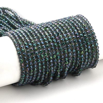 Electroplate Transparent Glass Beads Strands X1-GLAA-H021-01B-FR01-1