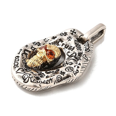 Rack Plating Brass Micro Pave Cubic Zirconia with Sea shell Pendants KK-Q795-15B-AS-1