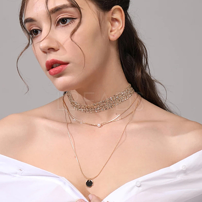 4Pcs 4 Style 925 Sterling Silver Box Chain Extender STER-BBC0007-17G-1