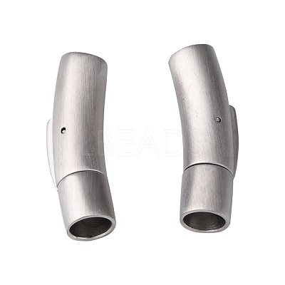 Tarnish Resistant Column 304 Stainless Steel Bayonet Necklace Clasps STAS-I013-6mm-B-1