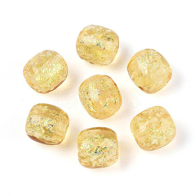 Handmade Foil Lampwork Beads Strands FOIL-T008-01E-1